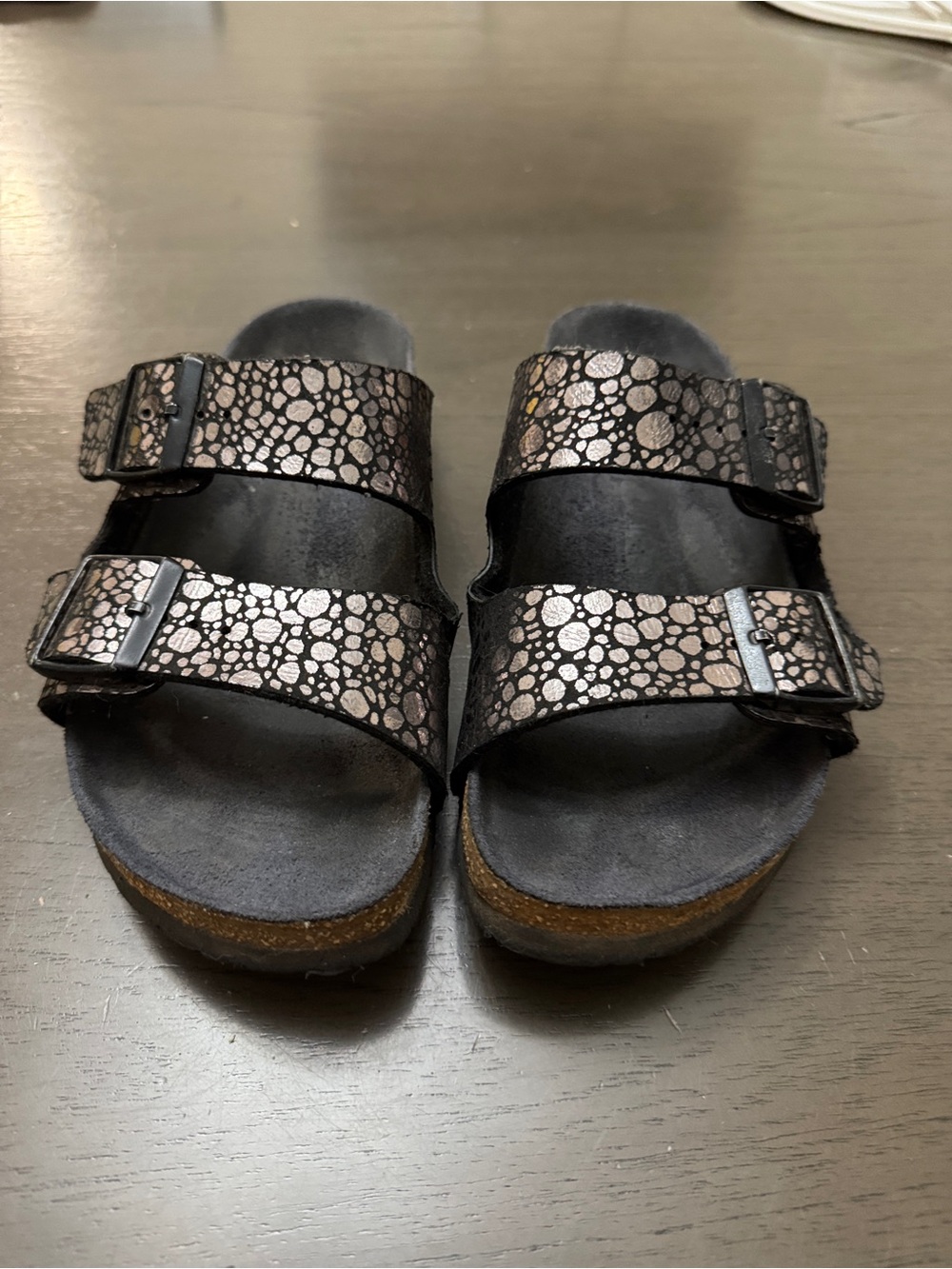 Birkenstock Kids Metallic Bronze Double-Buckle Sandals size 39  L8